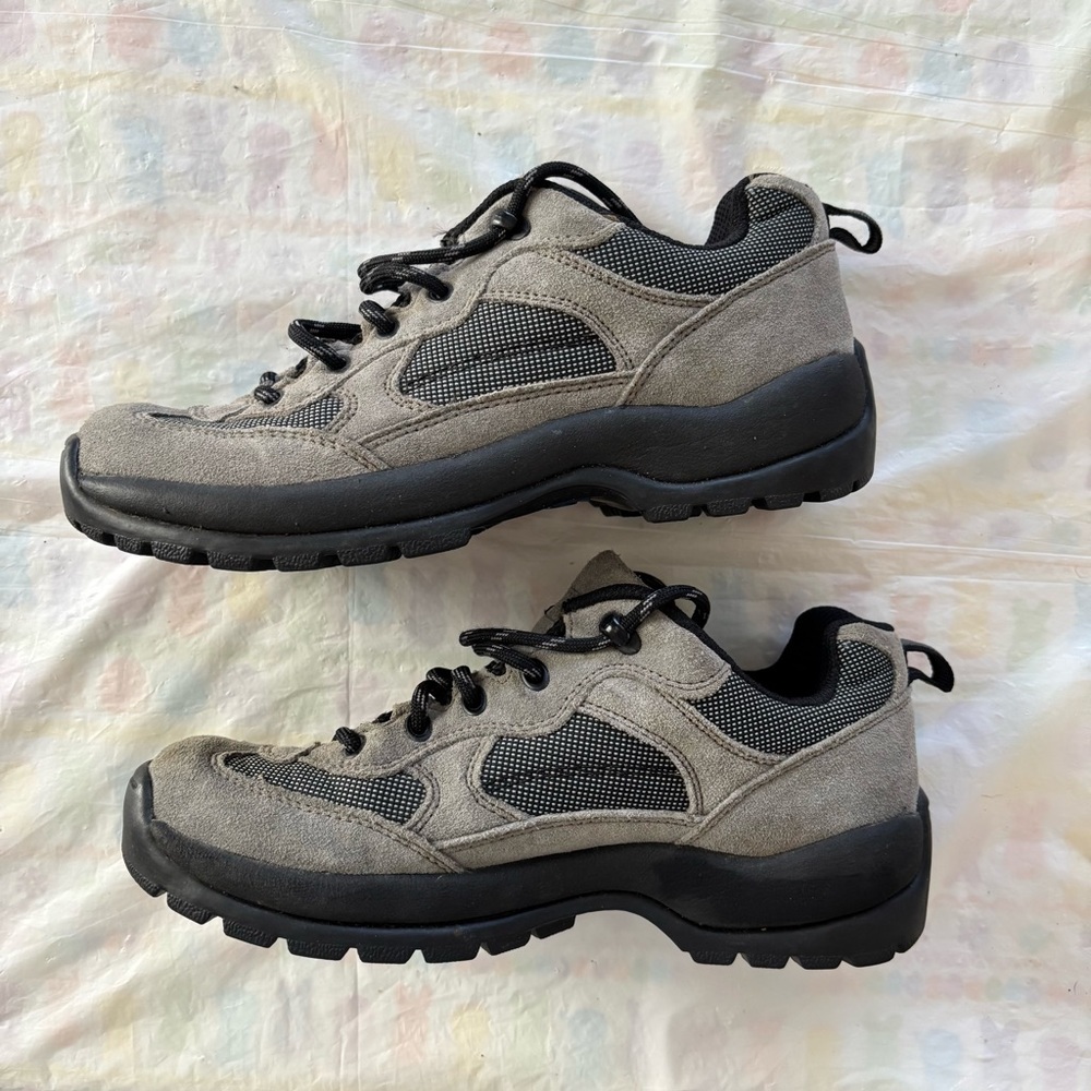 Land's End Black & Gray Trail Trekker Shoes SZ 7 Worn 1X Indoors - Picture 3 of 14